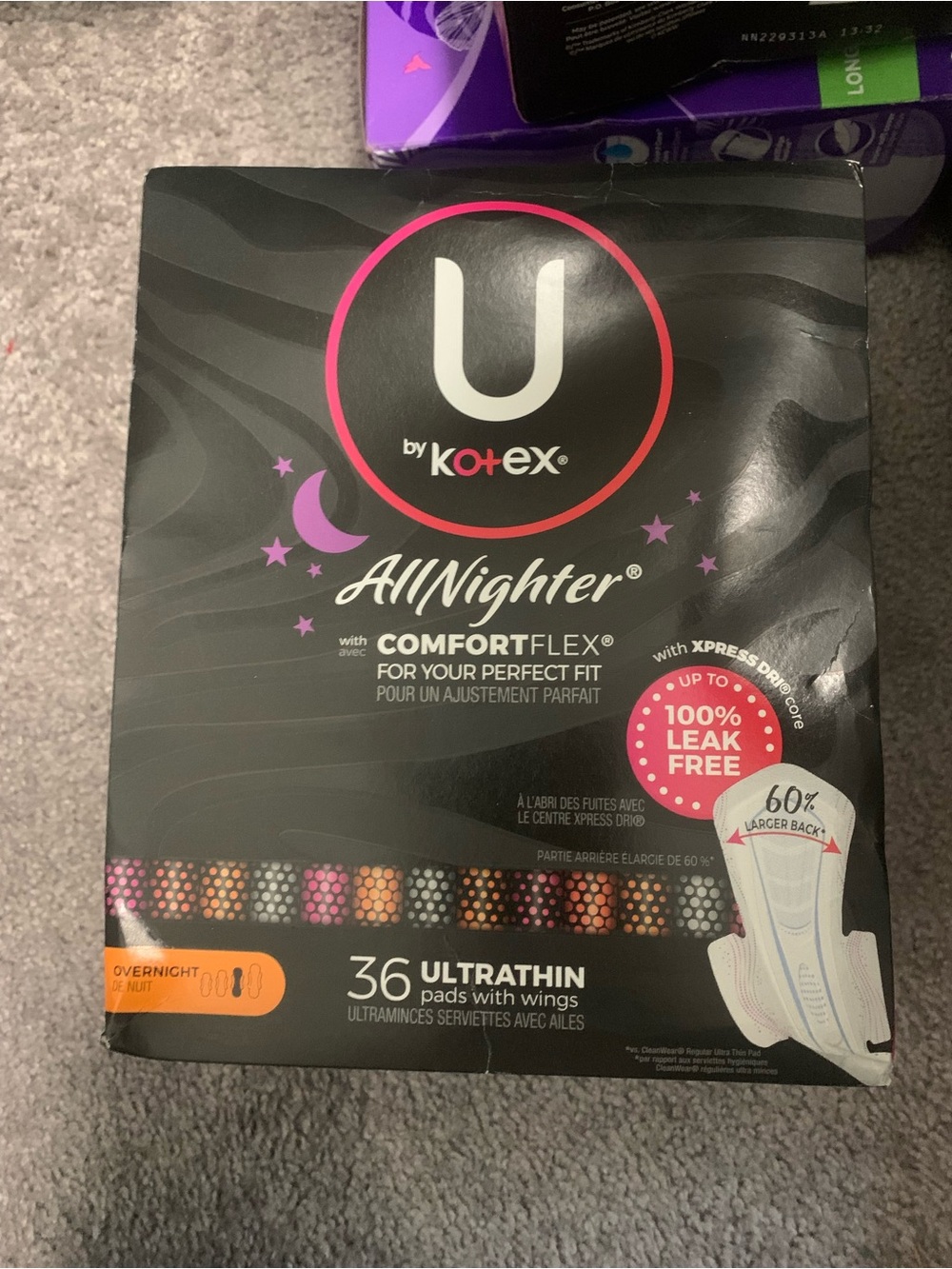 AllNighter Ultrathin Overnight Pads - Black